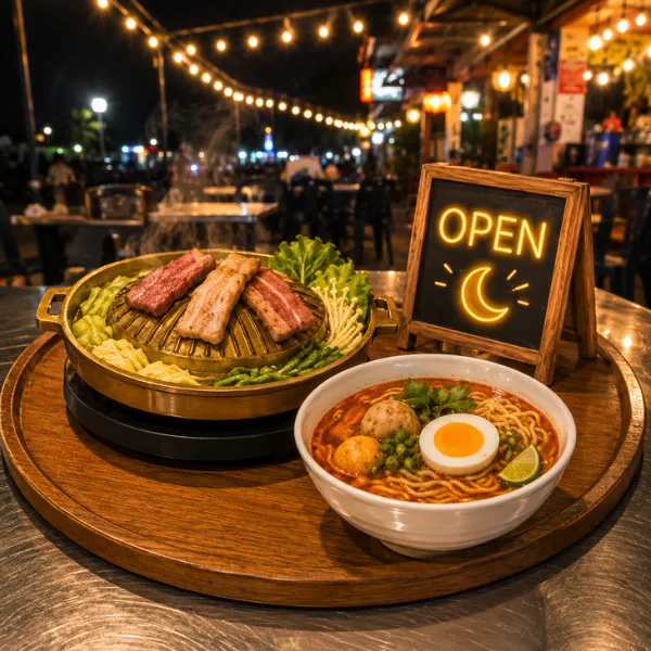 โปรโมทร้านอาหารปิดดึก ร้านอาหารเปิดกลางคืน ใกล้สะพานใหม่