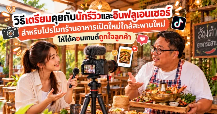 วิธีโปรโมทร้านอาหารเปิดใหม่ ใกล้สะพานใหม่ ด้วยการเตรียมบรีฟนักรีวิวอาหารและอินฟลูเอนเซอร์ให้ตรงกลุ่มเป้าหมาย สะพานใหม่.com