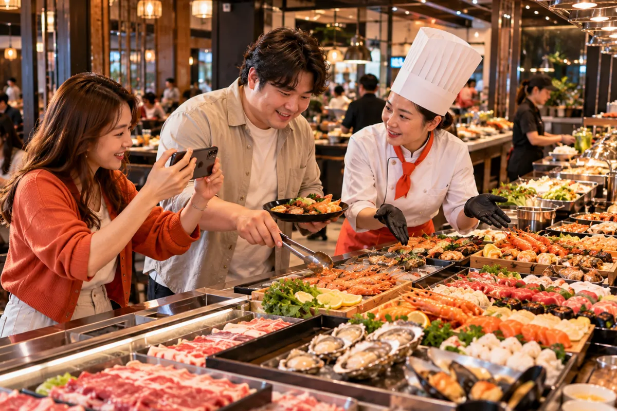 โปรโมทร้านบุฟเฟ่ต์เปิดใหม่ ใกล้สะพานใหม่ ร้านขายปิ้งย่าง อาหารนานาชาติ ของหวาน รีวิวร้านบุฟเฟ่ต์อร่อย สะพานใหม่ | สะพานใหม่.com